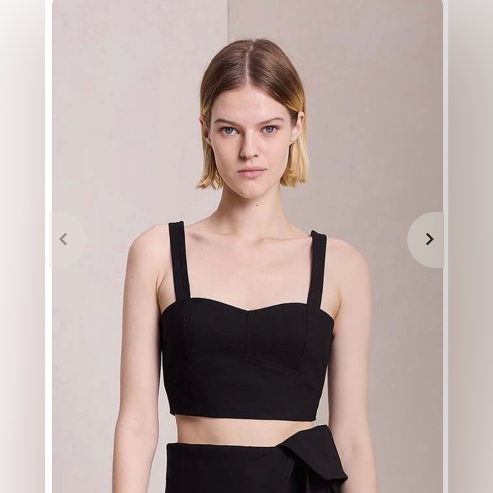 A.L.C. LAYLA CROP TOP, Black, size 8, $325 - Picture 1 of 9